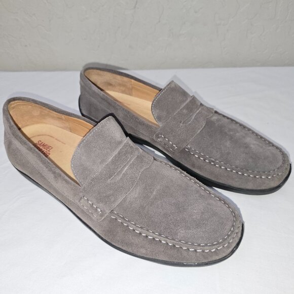 Samuel Hubbard Free Spirit Gray Suede Loafers Shoes Men's Size 12 W - Picture 7 of 9